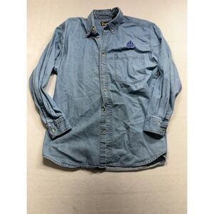 Star Trek The Experience Las Vegas 1997 Denim Shirt Mens Size S Blue Klingon